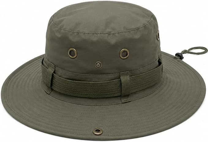 Outdoor Wide Brim Hat with Adjustable Drawstring