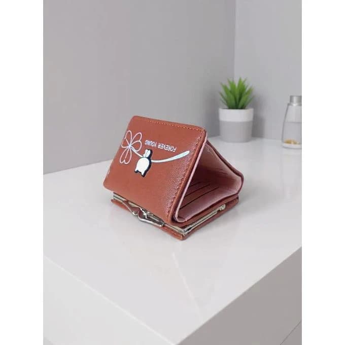 Imported Women's Trend Wallet – Printed Design, Snap Closure