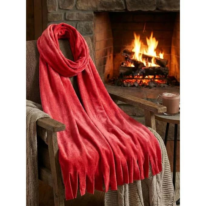 Reversible Velvet Shawl – 180 x 70cm, Plus Size
