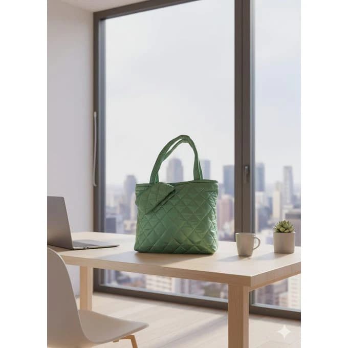 Water-Resistant Padded Fiber Shoulder Bag – 30x40cm